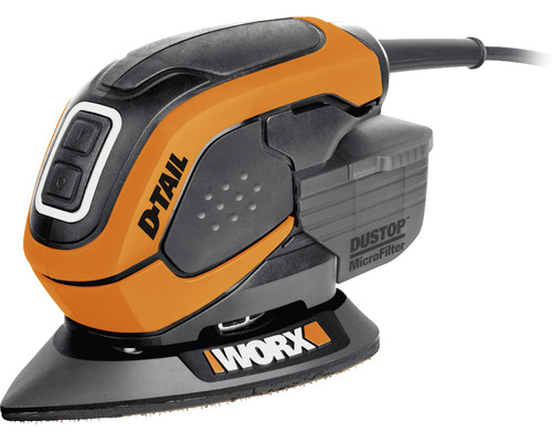 Multischleifer WORX 65W D-Tail Duststop-Microfilter WX648, inkl. Zubehör WORX Exzenterschleifer mit Staubabsaugung