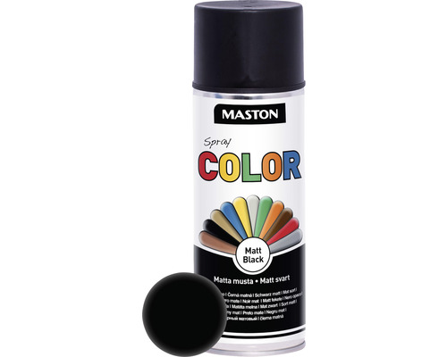 Sprühlack Maston Color matt schwarz 400 ml Maston Spray Color Mattschwarz Sprühdose