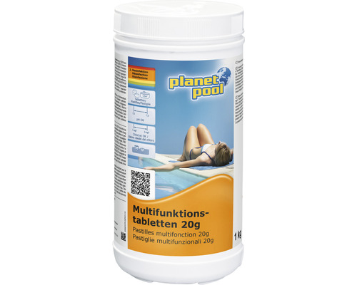 Multifunktionstabletten Planet Pool 20g/Stück 1 kg Planet Pool Multifunktionstabletten 20g, 1 Kilogramm, zur Desinfektion
