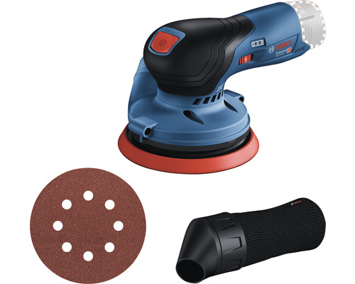Akku-Exzenterschleifer Bosch Professional GEX 12V-125, ohne Akku und Ladegerät Bosch Exzenterschleifer mit Schleifpapier und Staubabsaugung