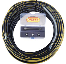 Abflussreinigungsschlauch mit Düsen und Spirale