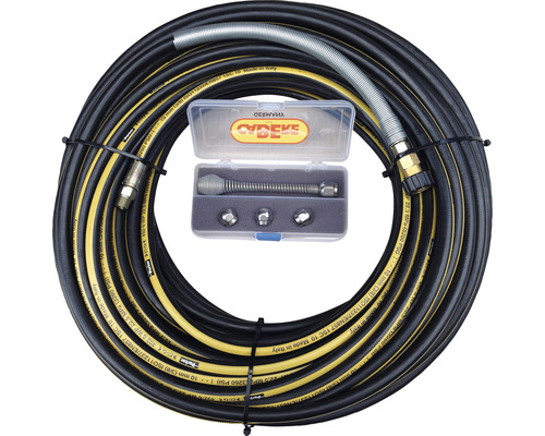 Rohrreinigungsset mit Schlauch und Düsen