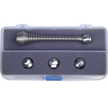 Abflussspirale mit drei Kugeln im Kasten