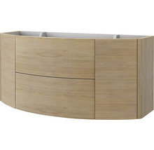 Waschtischunterschrank Eden 121 cm Tabak Eiche montiert