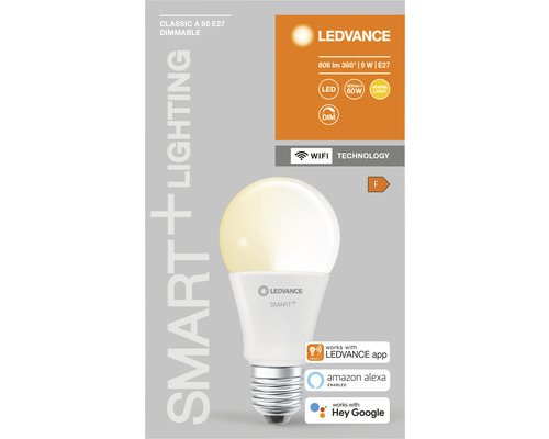 LEDVANCE Smart Plus LED Lampe, dimmbar, E27 Fassung