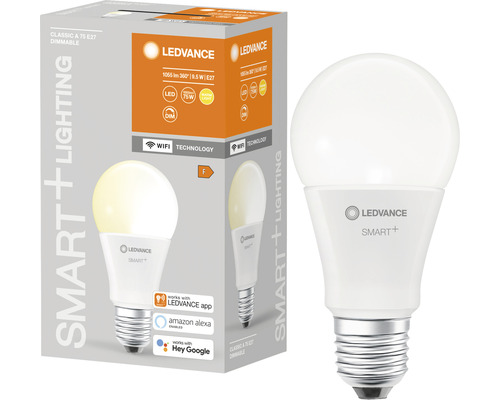 Ledvance Smart WIFI LED-Lampe dimmbar A75 E27/9,5W (75W) matt 1055 lm 2700 K warmweiß LEDVANCE Smart+ E27 LED Lampe mit Verpackung