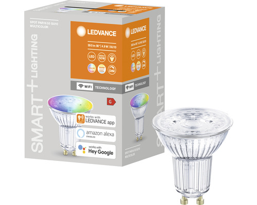 Ledvance Smart WIFI LED-Lampe dimmbar PAR16/PAR51 GU10/5W (32W) matt 350 lm 2700- 6500 K RGBW
