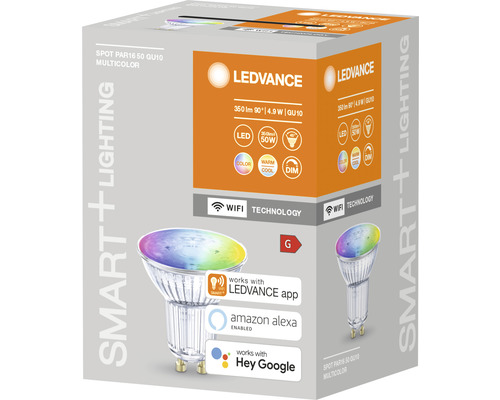 Ledvance Smart Plus PAR16 50 GU10 Multicolor LED-Lampe in der Verpackung