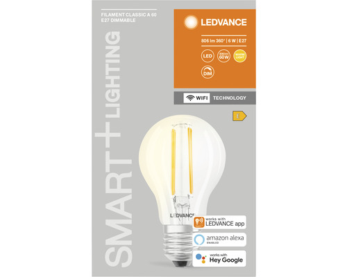 Ledvance Filament Classic A 60 E27 dimmbare LED Lampe