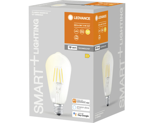 LEDVANCE Smart Filament Edison Leuchtmittel E27 in Produktverpackung