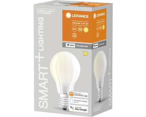 Ledvance Filament Classic A 75 E27 dimmbare LED Lampe in Verpackung