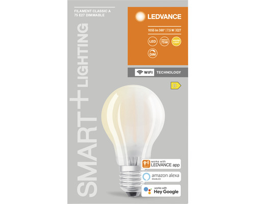 LEDVANCE Filament Classic A 75 E27 dimmbare LED Lampe