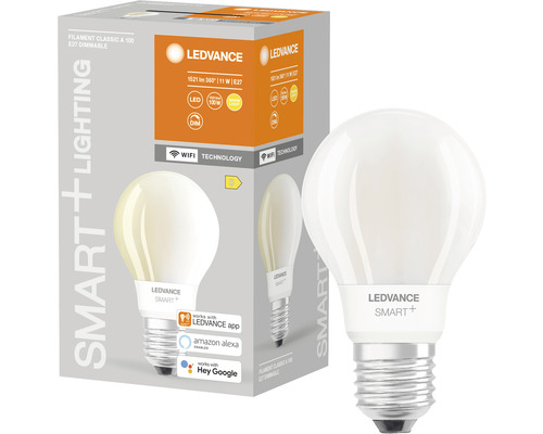 Ledvance Smart WIFI Filament Classic LED-Lampe dimmbar A67 E27/11W(100W) matt 1521 lm 2700 K warmweiß