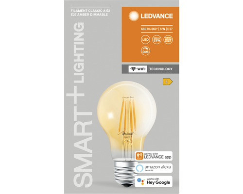 LEDVANCE Filament Classic A 53 E27 dimmbare Lampe