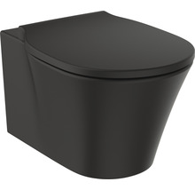 Wand-WC Set Ideal Standard Connect Air Tiefspüler ohne Spülrand AquaBlade schwarz matt mit WC-Sitz K8768V3-thumb-0
