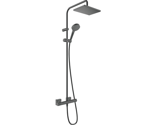 hansgrohe Duschsäule inkl. Thermostat VERNIS SHAPE Showerpipe 230 1jet schwarz matt 26286670