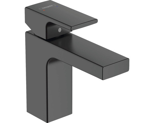 hansgrohe Waschtischarmatur VERNIS SHAPE 100 schwarz matt mit Zugstange 71561670 Schwarzer Waschtischmischer