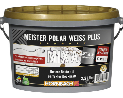 HORNBACH Meister Polarweiß Plus konservierungsmittelfrei im Wunschfarbton mischen lassen-0
