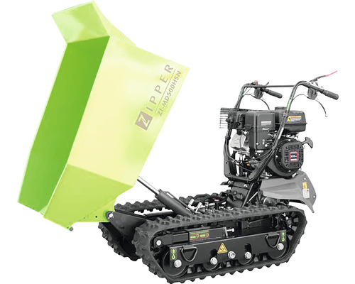 Zipper Logo. Kettendumper mit Mulde.