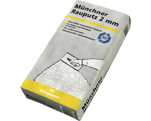 Münchner Rauputz 2 mm für innen und außen altweiß 25 kg-0