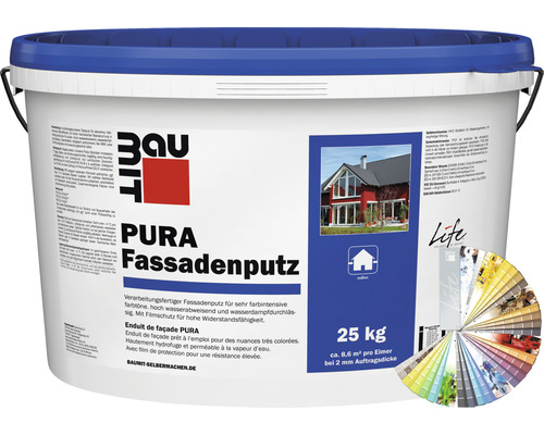 Baumit Kunstharz Fassadenputz mit Kratzputzstruktur Pura 3 mm farbig 25 kg-0