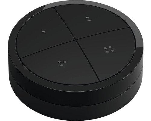 Schwarzer Smart Home Schalter mit vier Tasten