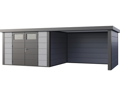 Geräteschuppen mit Vordach zur Lagerung von Gartengeräten und -möbeln