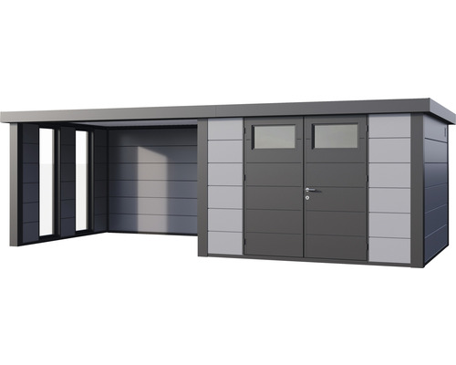 Gartenhaus mit Doppeltür und Anbau