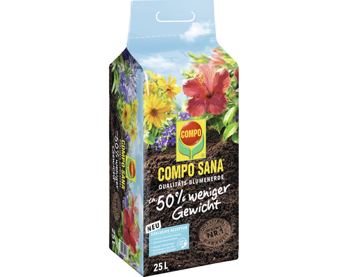 Blumenerde Compo Sana 20 L ca. 50% weniger Gewicht