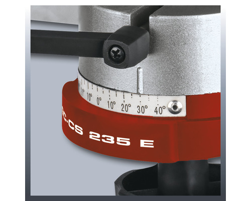 Einhell Winkelschneidmaschine Detailansicht der Gradeinstellung