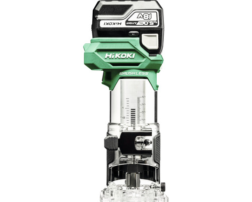 Akku-Kantenfräse HiKOKI 18V M1808DAWPZ Brushless, inkl. 2 Akkus (5.0Ah) und Ladegerät