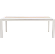 Gartenmöbelset GARDEN PLACE Emmi 6-Sitzer 7 tlg. weiß aus Aluminium, WPC , Kunststoff und Holz