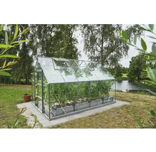Gewächshaus Halls Universal 128 9,9 m² Blankglas 3 mm 257 x 384 cm Aluminium-thumb-2 Gewächshaus Halls Universal 128 9,9 m² Blankglas 3 mm 257 x 384 cm Aluminium-thumb-2