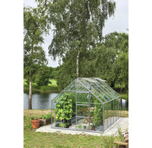 Gewächshaus Halls Universal 128 9,9 m² Blankglas 3 mm 257 x 384 cm Aluminium-thumb-1 Gewächshaus Halls Universal 128 9,9 m² Blankglas 3 mm 257 x 384 cm Aluminium-thumb-1