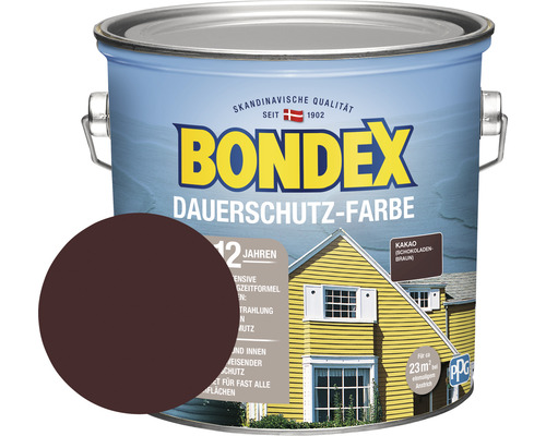 BONDEX Holzfarbe-Dauerschutzfarbe schokobraun 2,5 L