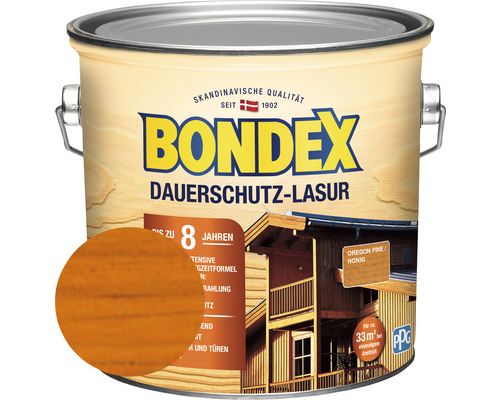 Bondex Dauerschutz Lasur Farbtone Oregon Pine Honig im Metalleimer