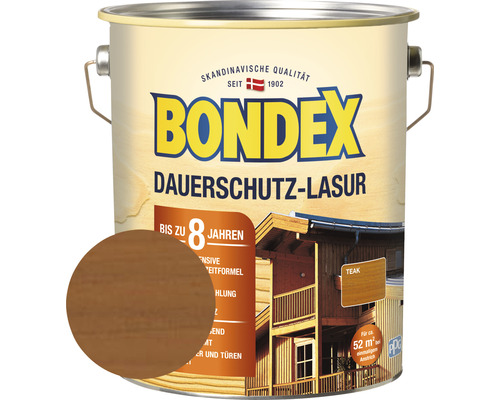 Bondex Dauerschutz-Lasur Teak Farbfarbton im Farbeimer