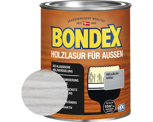 BONDEX Holzlasur hellblau-grau 750 ml