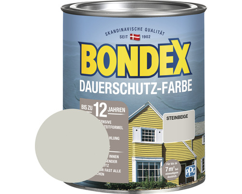 Dose Bondex Dauerschutz-Farbe mit Farbbeispiel
