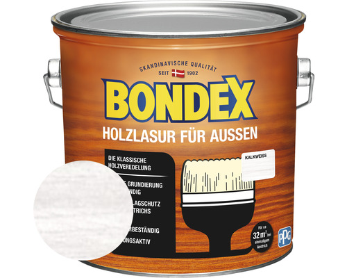 BONDEX Holzlasur kalkweiß 2,5 l