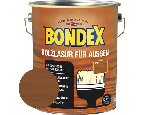 BONDEX Holzlasur teak 4,0 l