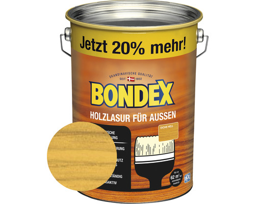 BONDEX Holzlasur eiche hell 4,8 l (20 % Gratis!)