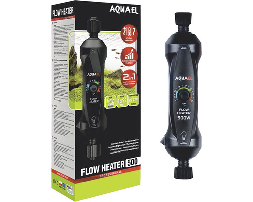 Heizer AQUAEL FLOW 500 W Durchlaufheizer für Montage außerhalb des Aquariums Schlauch 16/22 mm Smart Heating System