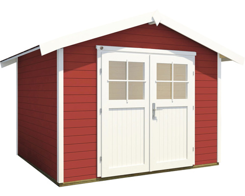 Kleines Gartenhaus mit Doppeltür und Satteldach