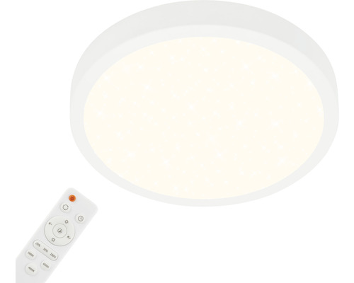 LED Deckenleuchte dimmbar 22W 2900 lm 2700- 6500 K CCT Ø 38 cm Runa weiß + Sternenhimmel, Nachtlichtfunktion, Memory Funktion, Fernbedienung Deckenleuchte mit Fernbedienung