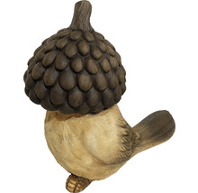 Dekorative Vogel-Figur mit Eichelhut