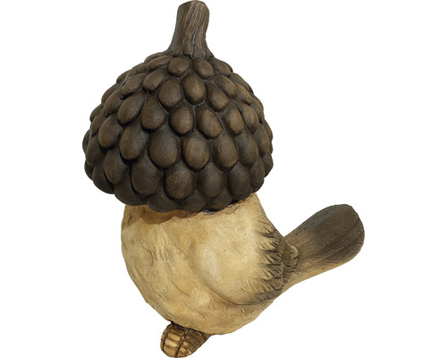 Dekorative Vogel-Figur mit Eichelhut