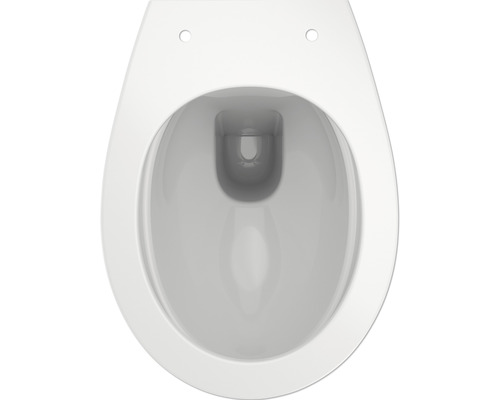 Innenansicht einer weißen Toilette