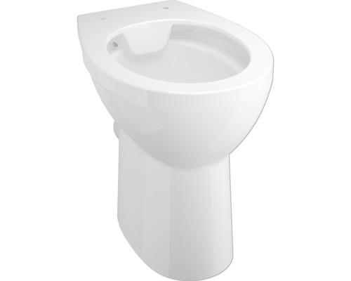 Stand-WC form & style Leyte Tiefspüler offener Spülrand Erhöht weiß ohne WC-Sitz