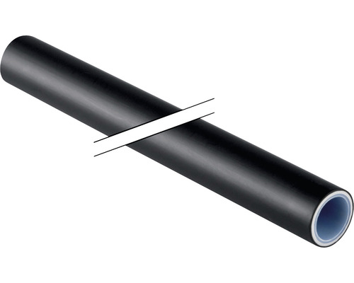 GEBERIT Alu-Verbund Rohr Mepla 75 x 4,7 mm x 5 m 608.100.00.1 Schwarzes Kunststoffrohr für Sanitärinstallationen